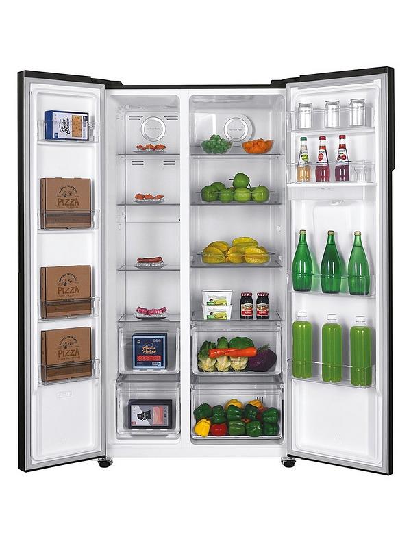 Hoover HHSBSO-6174BWDK-1 American style fridge freezer with non plumbed water dispenser - Black - Image 2